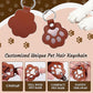 Custom Pet Memorial PU Leather Keychain