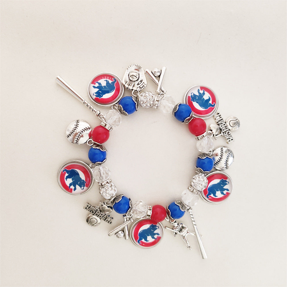 Game Day Team Charm Bead Bracelet Collection