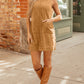 Corduroy Sleeveless Mini Dress With Patched Pockets