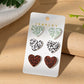 Leopard print acrylic earrings heart earring set(moq3）