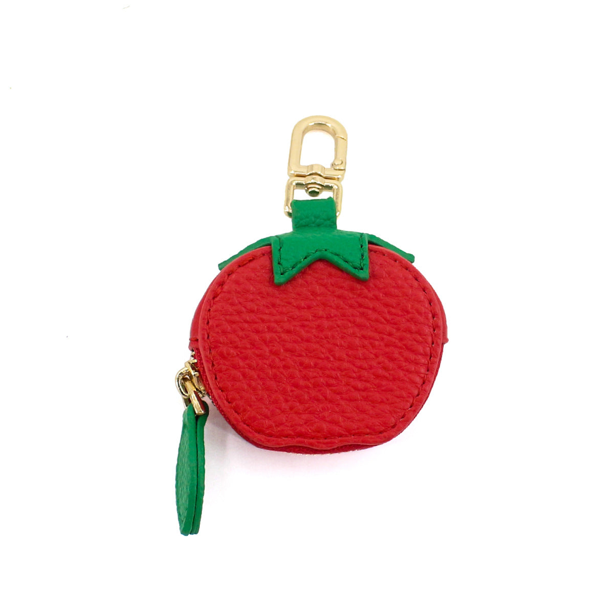 Fruit-Shaped Mini Coin Purse Keychain - Portable PU Leather Wallet & Bag Charm