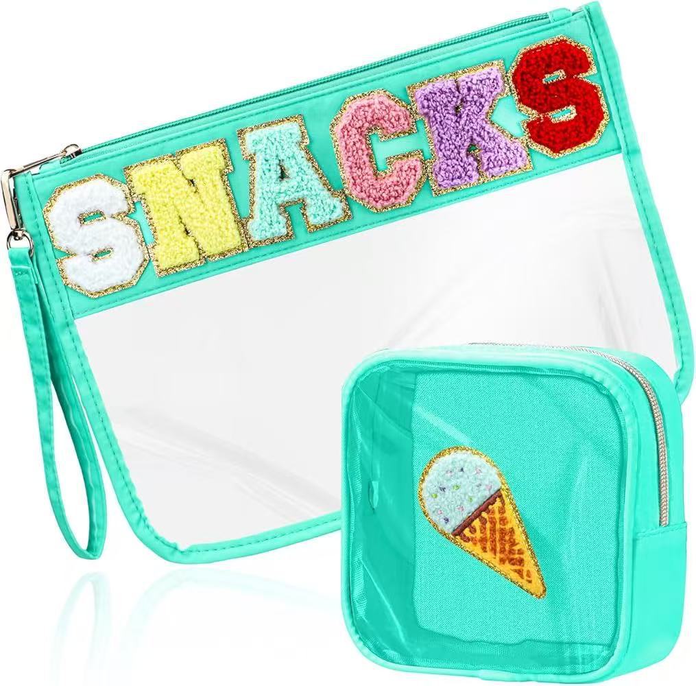 2 Pieces Set Flat Clear Pouch PVC Toiletry Storage Bag (MOQ 5)