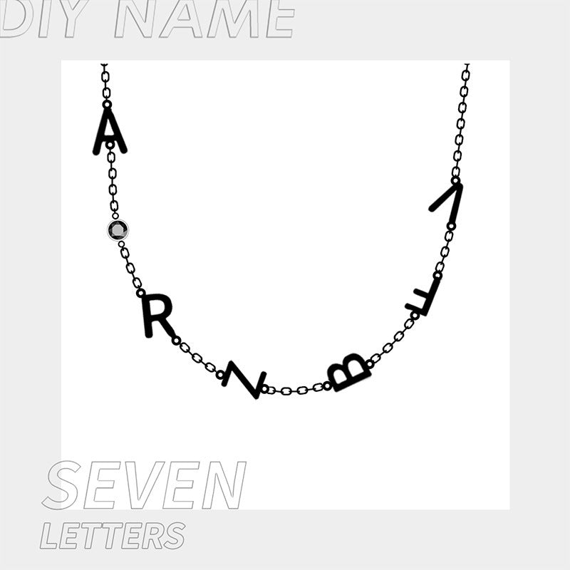 Customized December Birthstone Clavicle Necklace