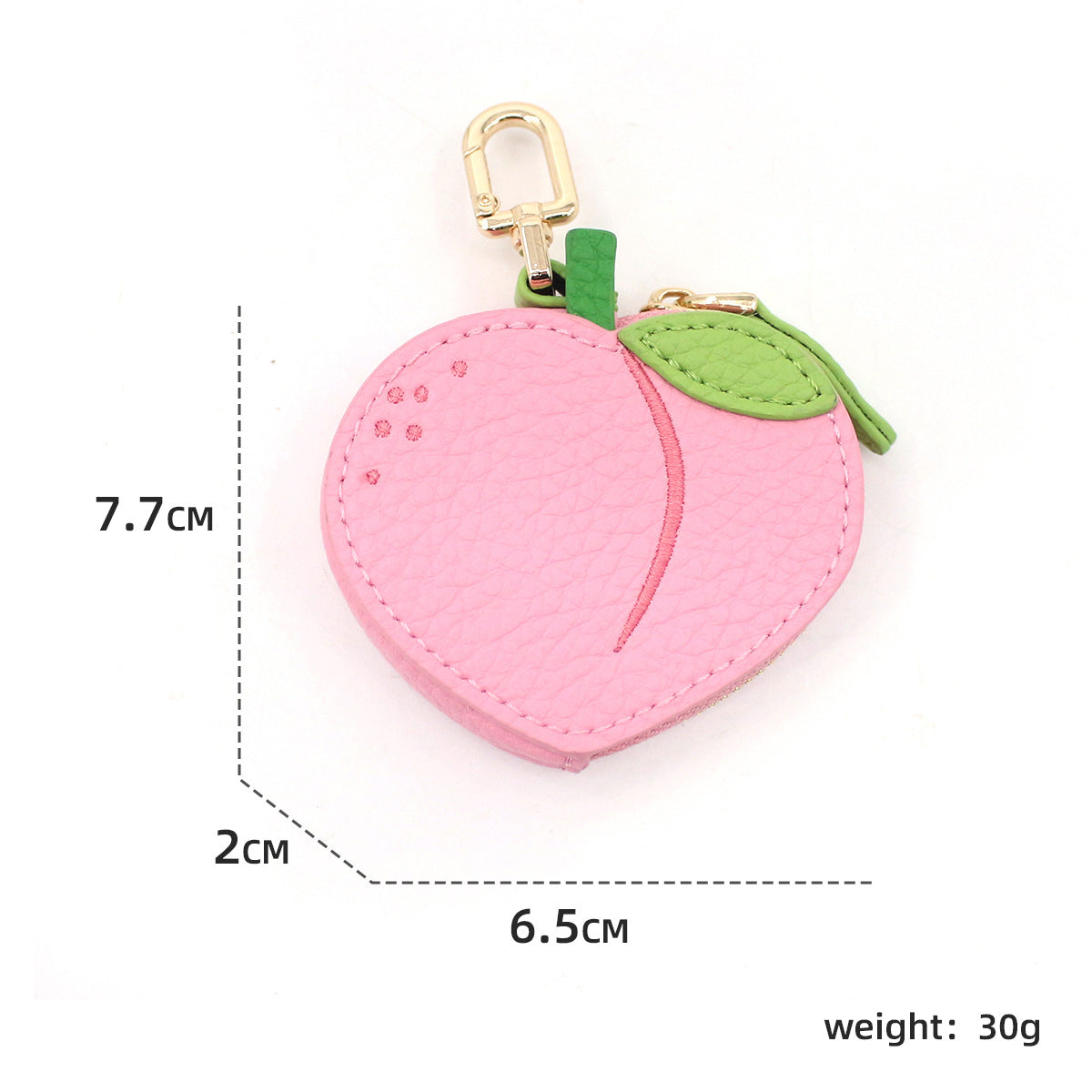 Cute Embroidered Leather Fruit-Shaped Chili Pepper Coin Purse