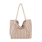 Large Capacity Striped Canvas Bag