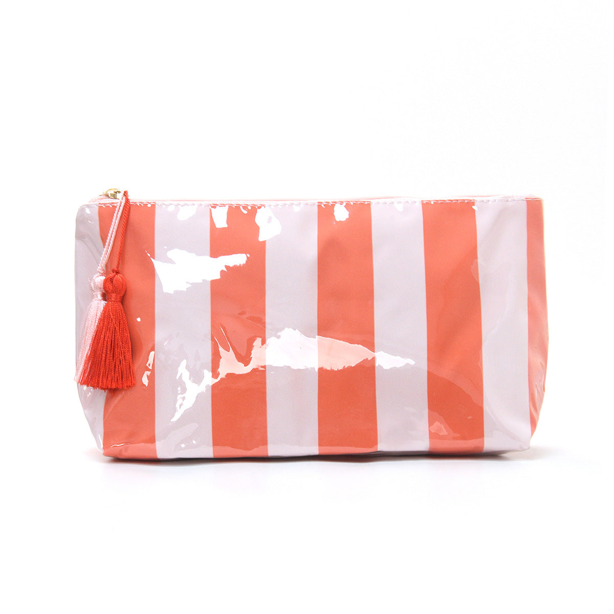 Waterproof Zipper Essentials Bag with Tassels