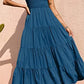 Solid Color Pleated Dress