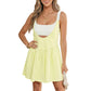 Faux Two Piece Gingham Contrast Patchwork Loose Mini Dress