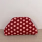 Polka Dot Knitted Kiss-Lock Clutch Bag
