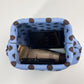 Polka Dot Knitted Kiss-Lock Clutch Bag