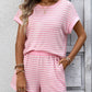 The Color-Blocked Striped Short Set