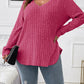 Plus Size V-Neck Long Sleeve T-Shirt