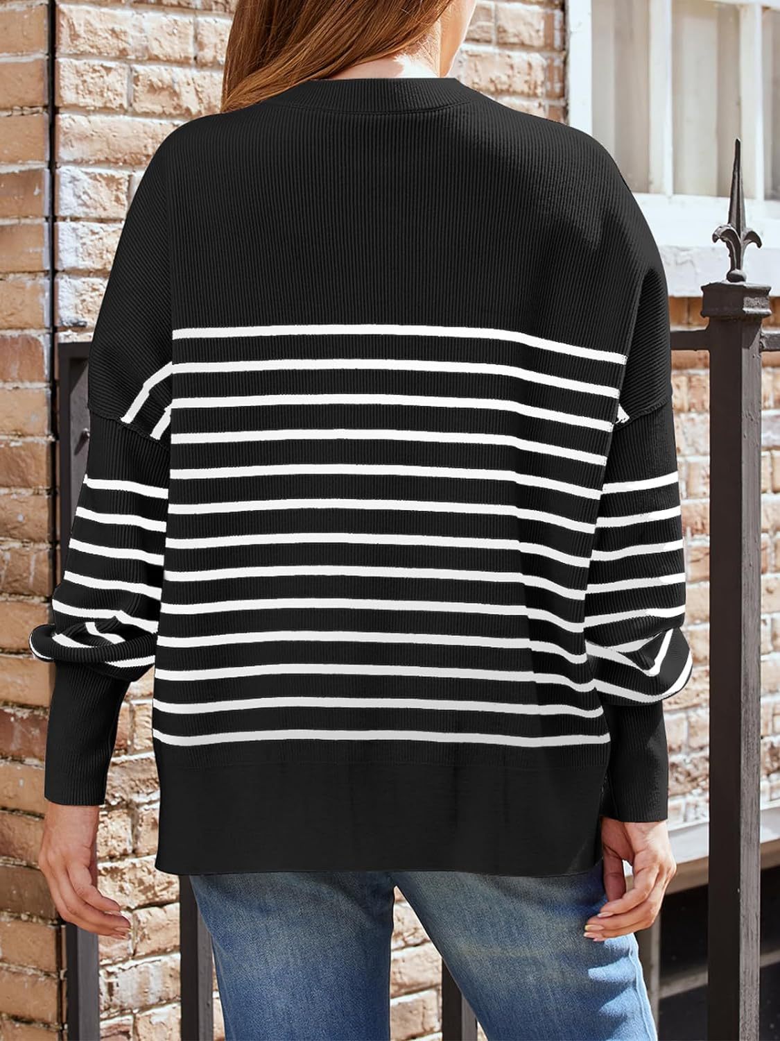 Crew Neck Batwing Sweater