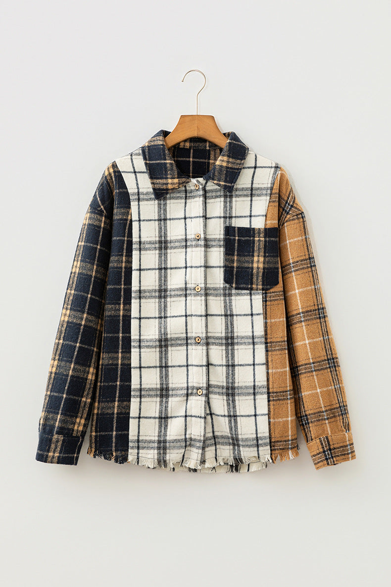 Haisley Multi-Plaid Top