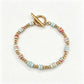 Dainty Gemstone & Gold Bead Bracelet