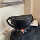 Retro Half Moon Studded Vagen Leather Crossbody Bag