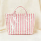 PVC Striped Tote Bag