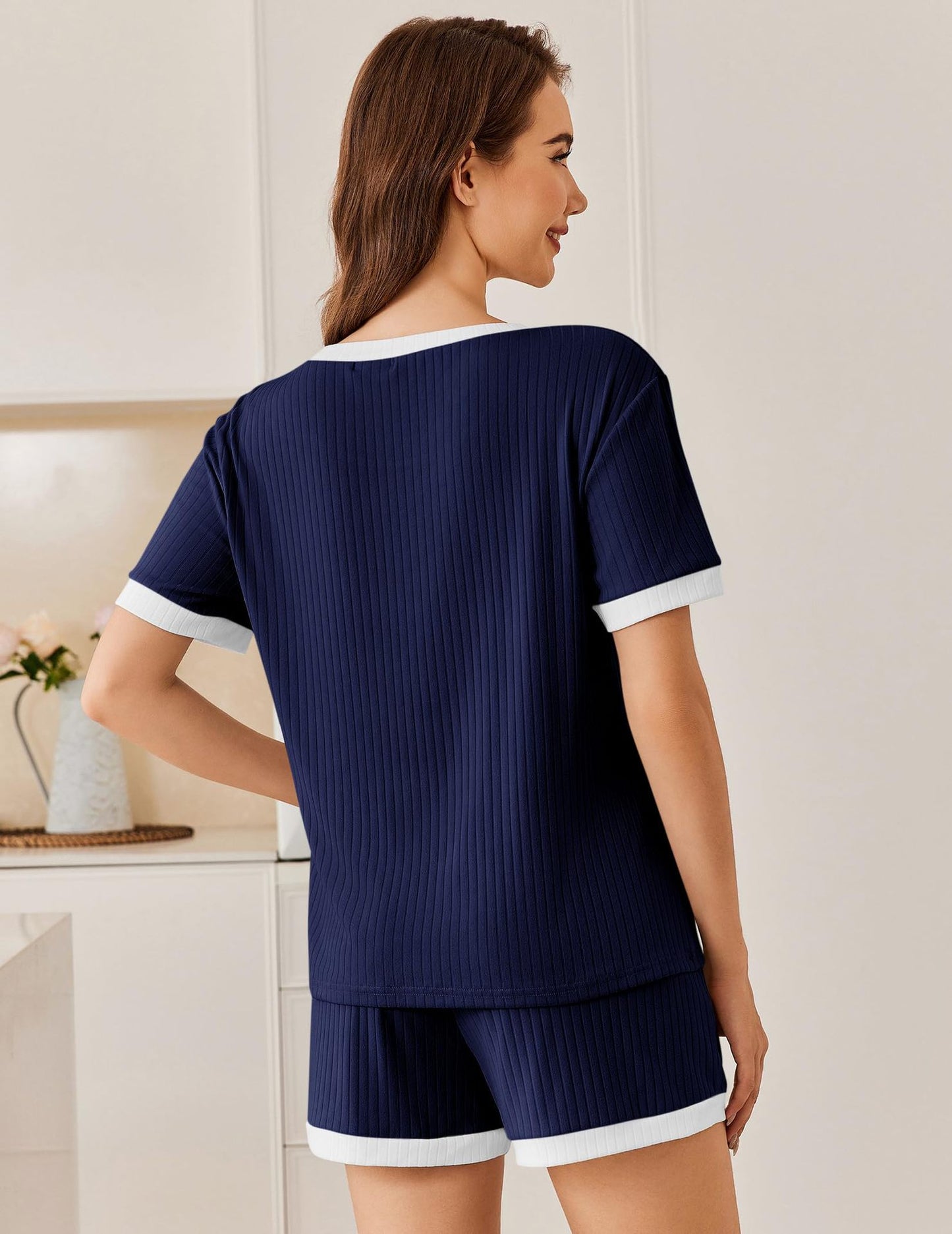 Cozy Ribbed Contrast Lounge Set