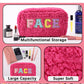 Plush Chenille Embroidered Letter Cosmetic Bag
