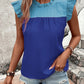 Sleeveless Ruffled Shoulder Contrast Top