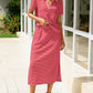 Maritime Stripe Polo and Maxi Skirt Co-Ord Set