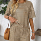 Stripe Crewneck Lounge Set