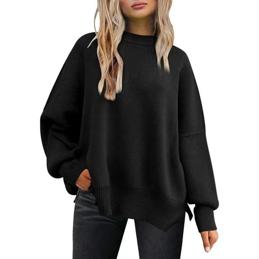 Crew Neck Batwing Sweater