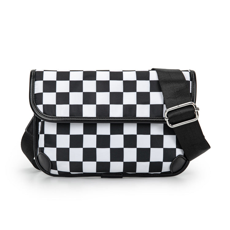 Chess Board Black Vintage Crossbody Bag Fanny Bag