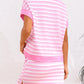 Earthy Stripe Polo and Skirt Co-Ord Set