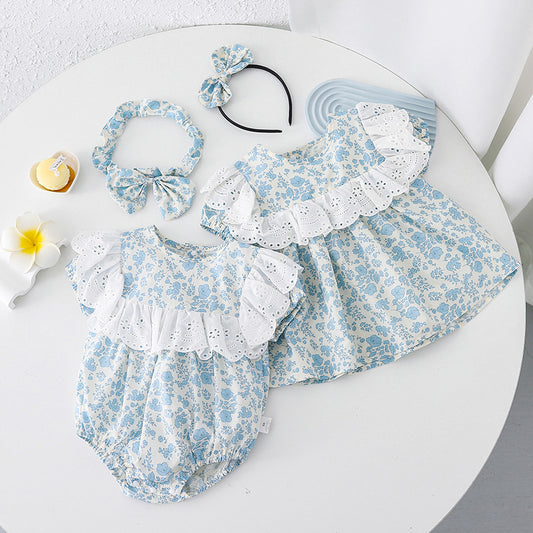 2pcs Set Baby Girls Summer Romper / Dress