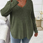 Plus Size V-Neck Long Sleeve T-Shirt