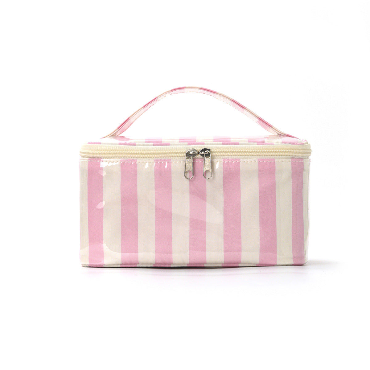 Candy Stripe PVC Cosmetic Bag