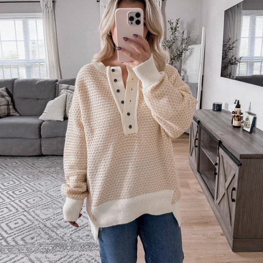 Women's V-neck Pullover Sweater