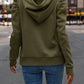 Ruched Puff Long Sleeve Hoodie