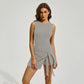 Sporty Backless Tennis Outfit