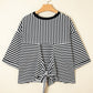 Striped Back Bow Tie T-Shirt