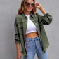 Long Raw Edge Ripped Denim Jacket