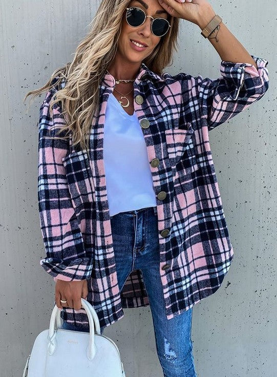 Vintage Plaid Wool Coat