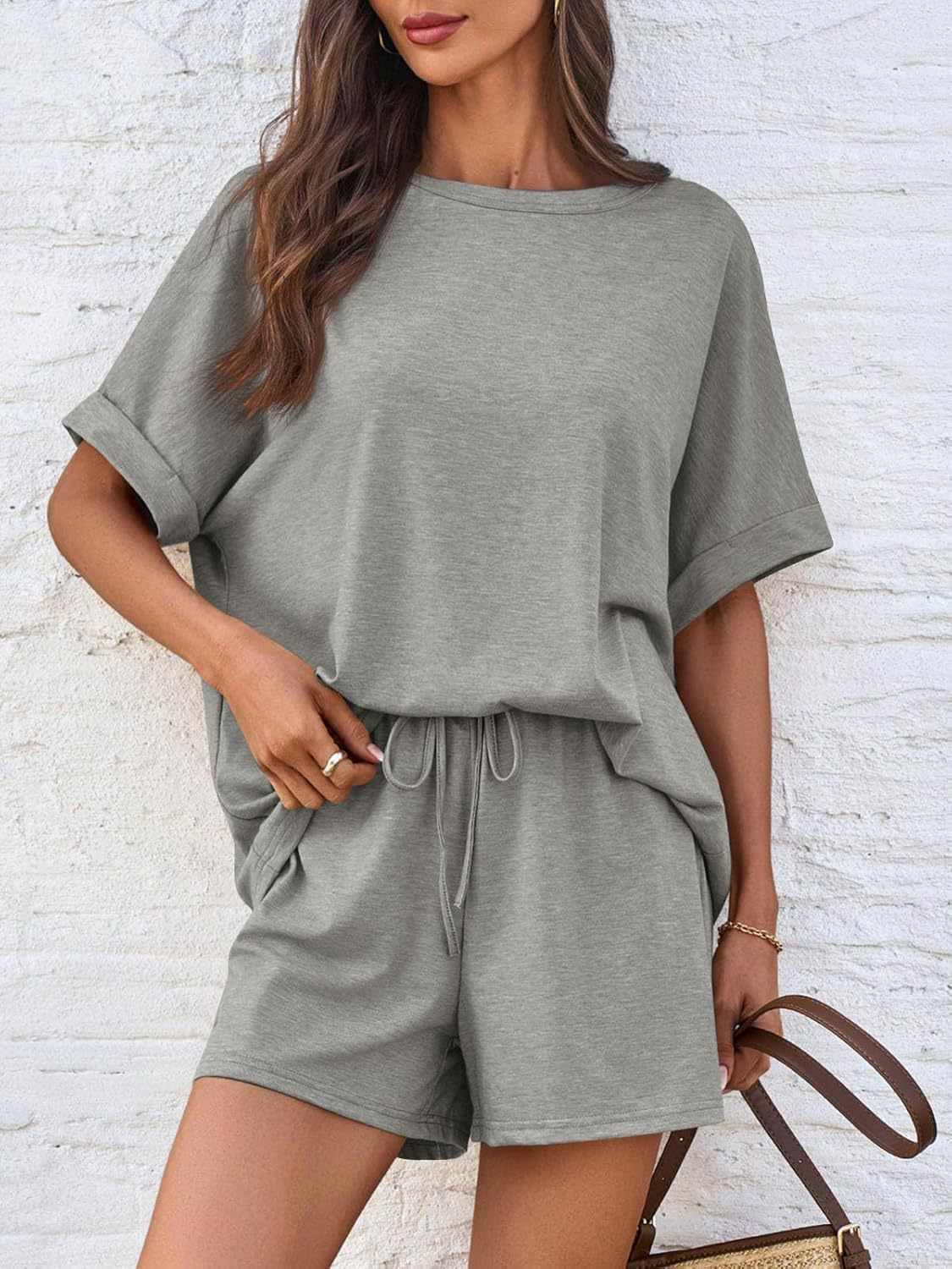 Laid-back Short Sleeve Boxy T-shirt & Short Casual Set