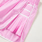 Contrast Trim Pleated Casual Active Shorts
