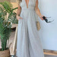V Neck Sleeveless Jumpsuit