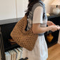 Women Boho Woven Mesh Beach Tote Bag Large Capacity Crochet Vacation Shoulder Handbag