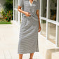Maritime Stripe Polo and Maxi Skirt Co-Ord Set