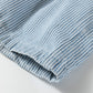 Stripe Drawstring Elastic Waist Casual Denim Shorts