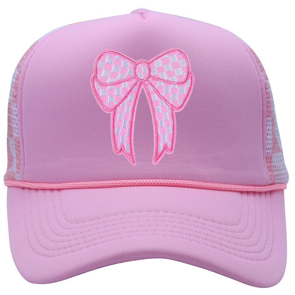 Checkered Bow Trucker Cap