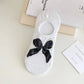 Ballet Style Solid Color Bow Boat Socks Thin Version