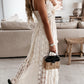 Lace suspender Maxi Dress