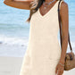 Waffle Knit V-Neck Shift Dress