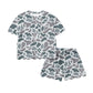 Kid's Camo T-Shirt & Scalloped Shorts Two-Piece Lounge Set