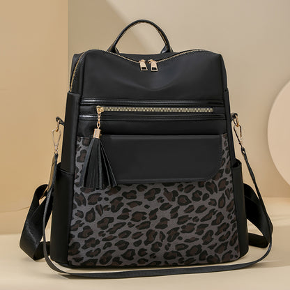 Two Tone Leopard Backpacks